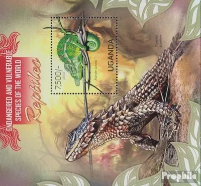 Produktbild von Briefmarken Uganda 2013 Mi Block418 (kompl.Ausg.) postfrisch Echsen