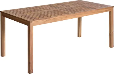 Produktbild von BELIANI Gartentisch Akazienholz Hellbraun 180 x 90 cm Rechteckig Rustikaler Stil Outdoor Esstisch für Garten Terrasse