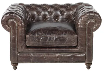Produktbild von Jvmoebel ® - Leder Sofa Couch - Braun Sessel Polster Einsitzer Couch Garnitur