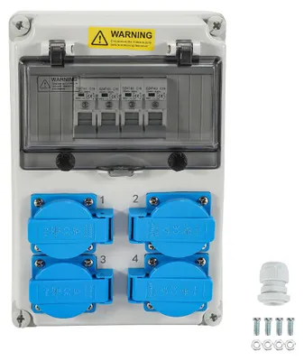 Productafbeelding van Ikodm wandverdeelers, stroomverdeelers, bouwstroomverdeelers. CEE-verdeelers, adapters, hoogspannings- en krachtstroomsystemen, compleet