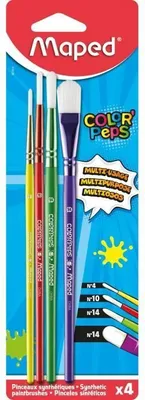 Zdjęcie produktu dla Maped 867810 Maped Synthetikhaarpinsel-Set COLOR'PEPS, 4-teilig