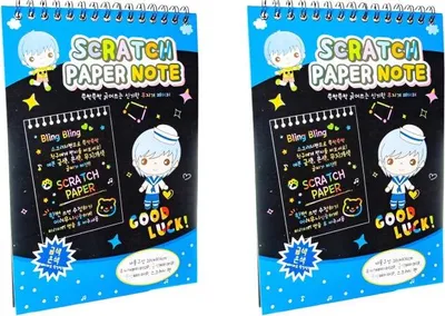 Produktbild von Kruzzel Regenbogen-Rubbelheft mit Stylus, blau, 2 Stück