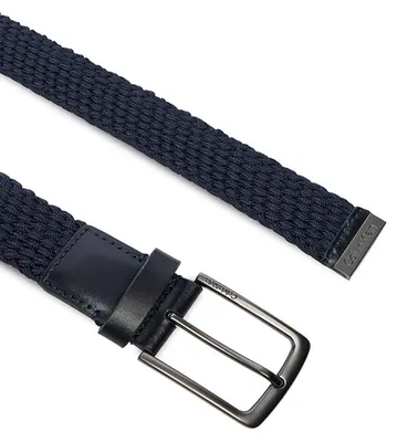 Immagine prodotto di Cintura da uomo Calvin Klein, modello casual con fibbia a perno, intrecciata, blu (Ck Navy), larghezza 3,5 cm
