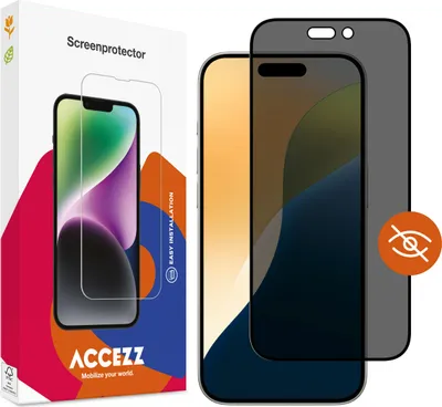Immagine prodotto di iPhone 16 Pro Screenprotector: Accezz Gehard glas Privacy Screenprotector - Trasparente