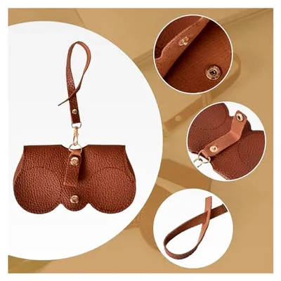 Produktbild von Sonnenbrillenetui, 6 Stück Tragbares Etui für Sonnenbrillen, Weiches Brillenetui, Brillentasche, Leder Brillenetui für Damen und Herren zur Aufbewahrung von Sonnenbrillen