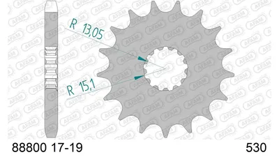 Produktbild von AFAM Kettenritzel 88800-17 Vorne für TRIUMPH MOTORCYCLES SPEED Stahl