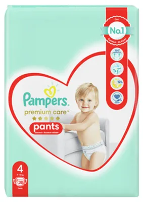 Zdjęcie produktu dla Pampers Premium Care Pants, rozmiar 4, 38 pieluchomajtek