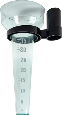 Produktbild von Intirilife Regenmesser Niederschlagsmesser Transparent mit Halter 35 mm/m² - 24.5 x 8.4 cm - Regenmessgerät für Garten mit großer Anzeige