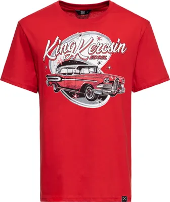 Produktbild von KING KEROSIN Print T-Shirt Mit Classic Car - Artwork Edsel Rot 3Xl