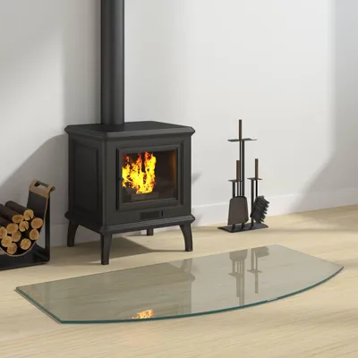 Produktbild von PUEAZU Feuerstelle Glasplatte Transparent 100 x 50 cm Glas - Funkenschutzplatten &27955
