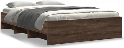 Obrázek produktu pro vidaXL Rám postele bez matrace Hnědý dub 140x190 cm Materiál na bázi dřeva