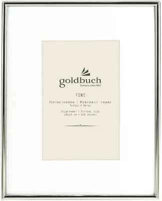 Image de Goldbuch cadre portrait métal FINE argent 10x15 cm avec passe-partout