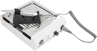 Produktbild von Nagelfräser mit Staubabsaugung - Elektrische Nagelfeile 2-in-1 - 80 W - 30000 U/Min - 220 V EU-Stecker - Weiß
