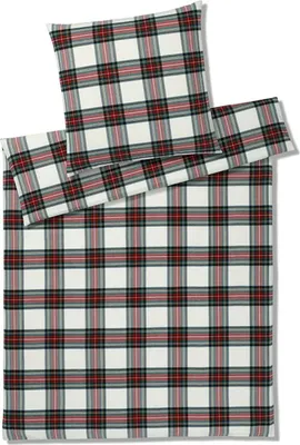 Produktbild von elegante Soft-Flanell-Bettwäsche-Garnitur Westminster Farbe Wine Größe 155x220+80x80 AL