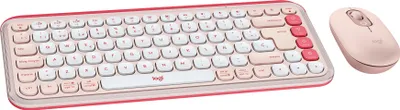 Produktbild von Logitech 920-013120, Mini, Kabellos, Bluetooth, QWERTY, Rose, Maus enthalten