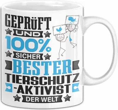 Produktbild von Tierschutzaktivist Geschenk Lustiger Spruch für Tierschutzaktivist Geschenkidee Bester Tierschutzaktivist Der Welt (Weiß)