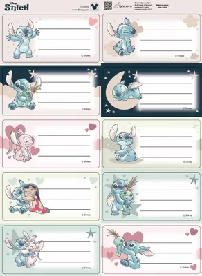 Obrázek produktu pro Nálepky na sešity Stitch – různé vzory