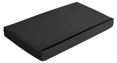 Zdjęcie produktu dla Składany taboret z tkaniny, 60×30×30 cm, nośność 80 kg, czarny