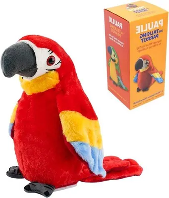 Produktbild von Bewegende Vogel mit Plüsch, Sprachfähigkeit, Singen, Aufnahmefunktion, edukativer Spielzeug für Kinder.