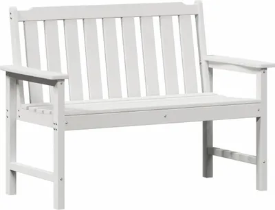 Obrázok produktu pre vidaXL Záhradná lavička, biela, 120 x 59 x 88 cm, HDPE