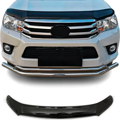 Image de Déflecteur de Capot pour Toyota Hilux 2015-2025 en Acrylique Noir