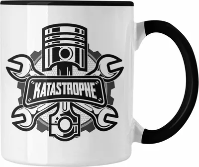 Produktbild von Trendation - KFZ Mechaniker Tasse Geschenk Spruch Männer KFZ Mechatroniker Geschenkidee Becher Werkstatt Katastrophe (Schwarz)