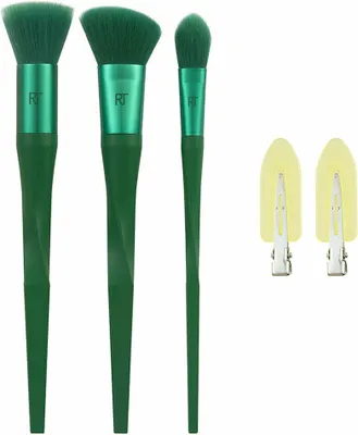 Image de Set de brosses à maquillage Real Techniques Nectar Pop Glazed Daze vert 5 pièces