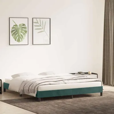 Immagine prodotto di vidaXL Struttura letto senza materasso verde scuro 180x220 cm in velluto