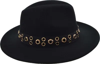 Seeberger Wollfilz Fedora in schwarz