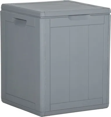 Obrázok produktu pre Záhradný úložný box 90 l, sivý, PP vzhľad dreva