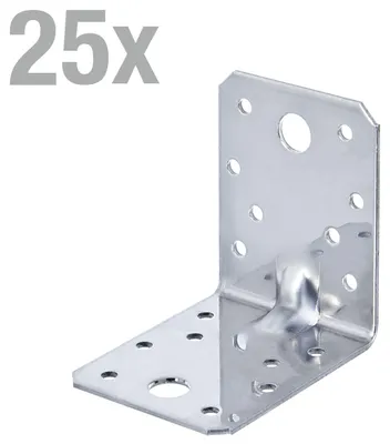 Immagine prodotto di Alberts 820008 Connettore angolare per impieghi gravosi, acciaio inossidabile, 70 x 70 x 55 mm , set da 25