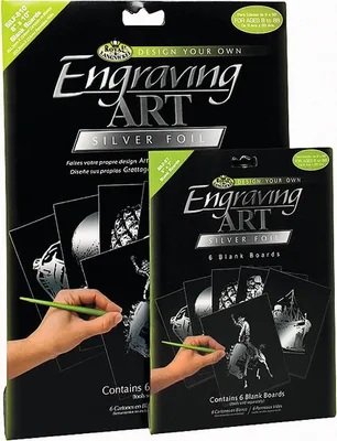 Produktbild von Royal Langnickel Kratzbild Blank Board 20 x 25 cm Kratzkunst Set für Kreative