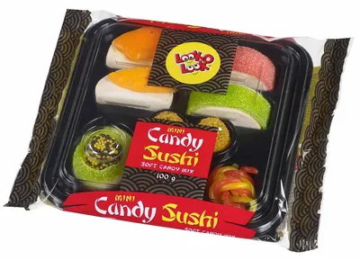 Obrázok produktu pre Look O Look Mini Candy Sushi Tray ovocné želé a penový cukor 100g
