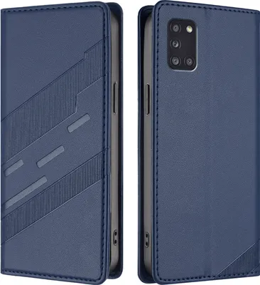 Produktbild von Hülle für Samsung Galaxy A31, Kunstleder Brieftaschen Handyhülle mit Kartenfach und Standfunktion Blau
