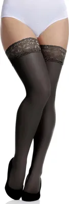 Image de Bas autofixants pour femmes Merry Style, grande taille MS 164, 15 deniers (noir, XL-XXL)
