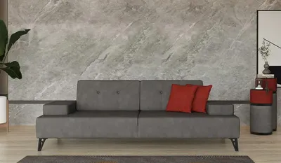 Produktbild von Moderne Zweisitzer Sofa 2 Sitzer Polstersofa Stoffsofa Couch Grau