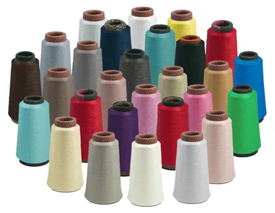Produktbild von 5000m elastisches Garn für Overlockmaschinen Polyestergarn, Freie Farbwahl, Farbe:signalgrau