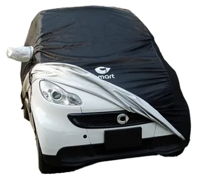 Zdjęcie produktu dla Kompletny, wodoodporny pokrowiec samochodowy do Smart Fortwo 451 453 - kolor: czarny