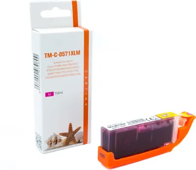 Produktbild von magenta Tinte/Tintenpatrone 4.3-CLI-571m kompatibel mit Canon CLI-571m [ 0387C001 ]
