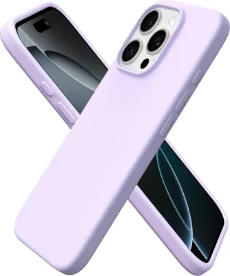 Produktbild von ORNARTO iPhone 16 Pro Hülle Silikon 6,3 Zoll flüssiges Silikon Flieder