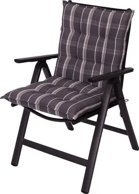 Produktbild von Sun Garden Polsterauflage "Sylt" Niedriglehner 4er Set / 10557-700 grau-weiß gestreift