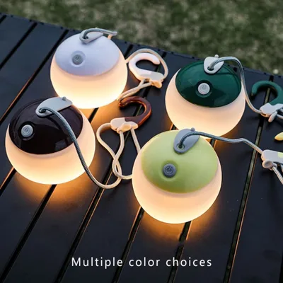 Produktbild von 4Stücke LED Campinglampe,Bruchsicher,IPX4 Wasserdichte LED Camping Laterne USB C Wiederaufladbare LED Nachtlicht für Wandern,Notfall,Dekoration