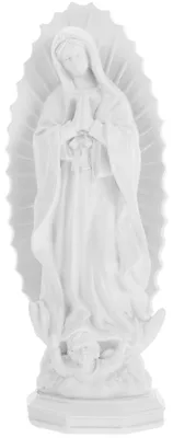 Feng-Shui-Statue Unserer Lieben Frau von Guadalupe, Harz, Weiß, 19 cm