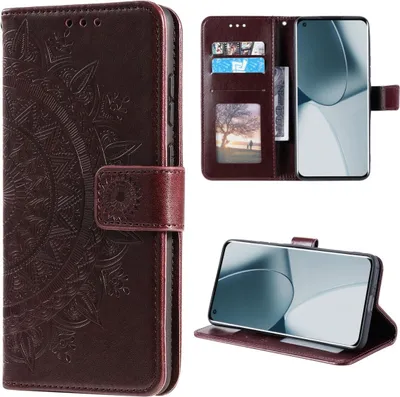 Image de Housse pour OnePlus 10 Pro 5G Housse téléphone portable Flip Case Cover Etui Mandala Brown
