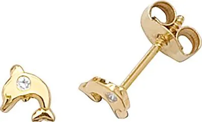 Produktbild von Süße 9 Karat (375) Gold Damen - Paar Ohrstecker mit Zirkonia - 5mm*5mm; TRS1827