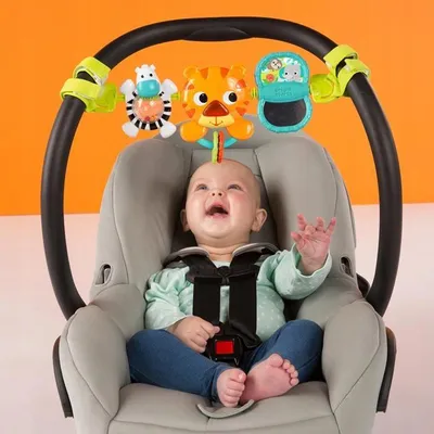 Obrázok produktu pre Bright Starts Take Along Carrier Toy Bar, Chlapec / dievča, Integrované hryzátka, Zvukové efekty, Plast, Viacfarebný, 3 kusov