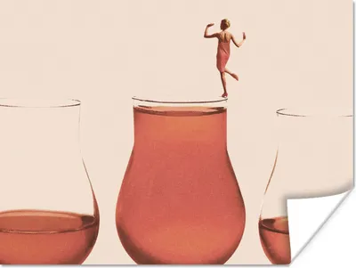 Produktbild von MuchoWow® Poster Frau - Wein - Jahrgang 40x30 cm - Plakate für die Wände - Poster Wohnzimmer