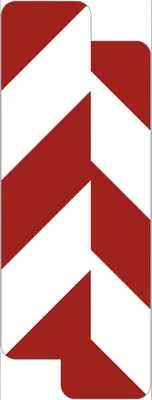 Produktbild von Verkehrsschild VZ605-40, Schraffenbake doppelseitig (-10/-20), Alu, RA2, 250x...