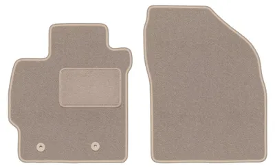 Produktbild von Velours-Fußmatten Vorne für Toyota Auris I 2006-2013 (Schrägheck) – 2-tlg, Beige, passgenau – Wielganizator LUX