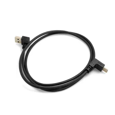 Obrázek produktu pro SYSTEM-S USB typu A 3.0 pod úhlem dolů na USB typu C 3.1 pod úhlem 97 cm černý